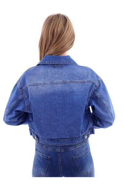 Kadın Mavi Yıkamalı Boyfriend Denim Ceket Kadın Mavi Yıkamalı Boyfriend Denim Ceket