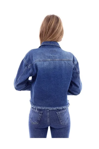 Kadın Yeşil Tint Püsküllü Boyfriend Denim Kot Ceket Kadın Yeşil Tint Püsküllü Boyfriend Denim Kot Ceket