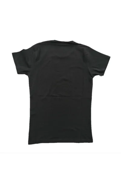 Erkek Antrasit Bisiklet Yaka Düz Likralı Basic Tişört Tshirt Erkek Antrasit Bisiklet Yaka Düz Likralı Basic Tişört Tshirt