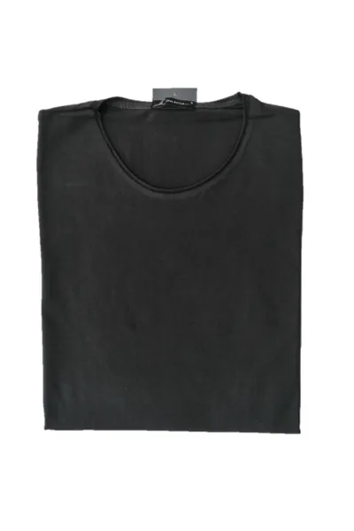 Erkek Antrasit Bisiklet Yaka Düz Likralı Basic Tişört Tshirt Erkek Antrasit Bisiklet Yaka Düz Likralı Basic Tişört Tshirt