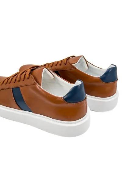 Fazer taba-lacivert hakiki deri erkek spor (sneaker) ayakkabı TZC-FAZER-TL Fazer taba-lacivert hakiki deri erkek spor (sneaker) ayakkabı-TZC-FAZER-TL