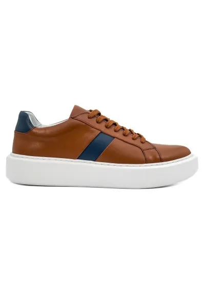 Fazer taba-lacivert hakiki deri erkek spor (sneaker) ayakkabı TZC-FAZER-TL Fazer taba-lacivert hakiki deri erkek spor (sneaker) ayakkabı-TZC-FAZER-TL