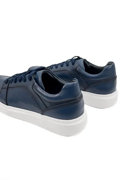 Stradale lacivert hakiki deri erkek spor (sneaker) ayakkabı TZC-STRADALE-LD Stradale lacivert hakiki deri erkek spor (sneaker) ayakkabı-TZC-STRADALE-LD