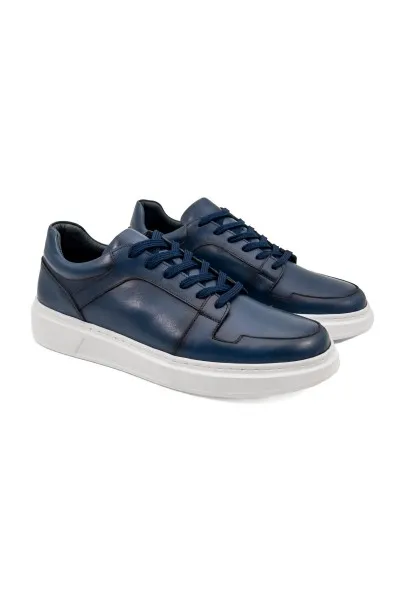Stradale lacivert hakiki deri erkek spor (sneaker) ayakkabı TZC-STRADALE-LD Stradale lacivert hakiki deri erkek spor (sneaker) ayakkabı-TZC-STRADALE-LD