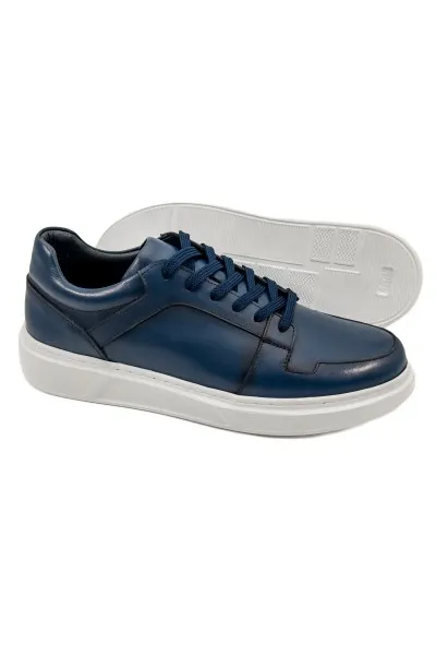 Stradale lacivert hakiki deri erkek spor (sneaker) ayakkabı TZC-STRADALE-LD Stradale lacivert hakiki deri erkek spor (sneaker) ayakkabı-TZC-STRADALE-LD