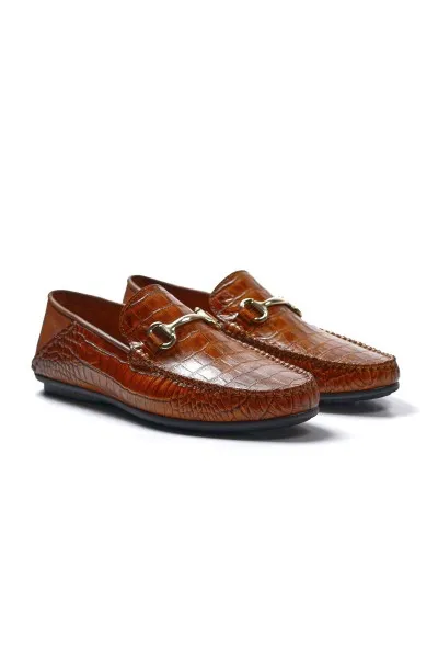 Agememnon taba kroko desenli hakiki deri erkek loafer ayakkabı TZC-AGEMEMNON-TKD Agememnon taba kroko desenli hakiki deri erkek loafer ayakkabı-TZC-AGEMEMNON-TKD